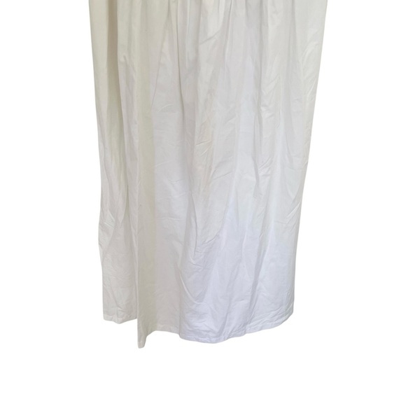 Abercrombie & Fitch White Dipped-Waist Smocked Midi Dress NWT Large - Picture 4 of 11